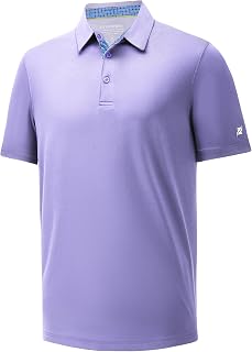 Mens Polo Shirts Short Sleeve Casual Solid Stylish Dry Fit Performance Collared Golf Polo Shirts for Men