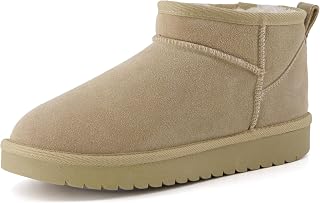 CUSHIONAIRE Hip-4 - Botines de piel 100 % auténtica para mujer, Gamuza auténtica arena, 9