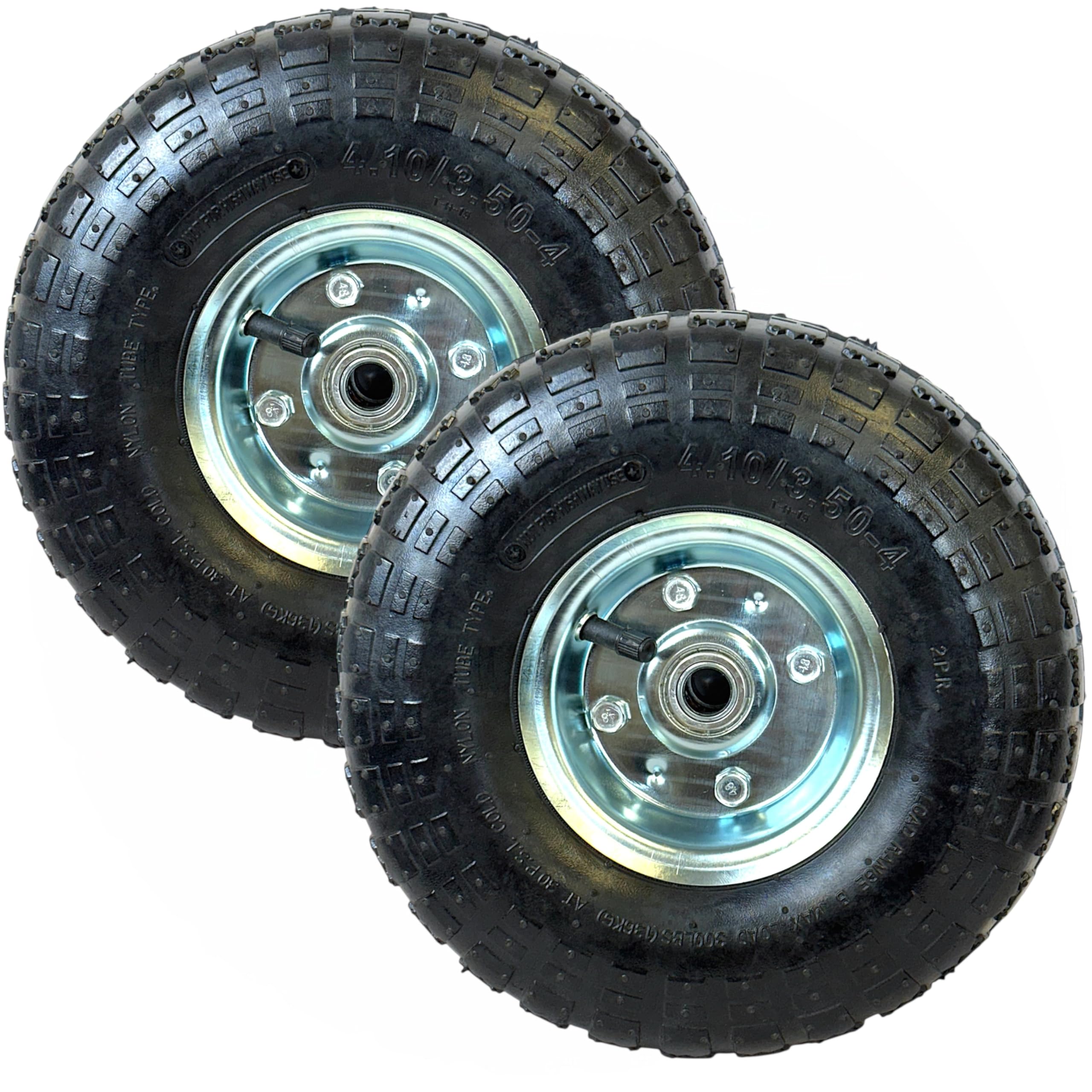 Easy Shopping® Set of 2 10" Pneumatic Wheels for Sack Trucks/Trolleys/Wheelbarro