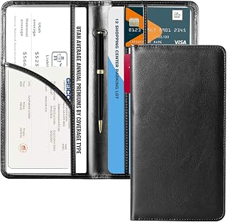 CoBak Car Registration and Insurance Holder | Vehicle Glove Box Organizer, Auto Truck Compartment Document Case with Magnetic Closure for Insurance & Driver License