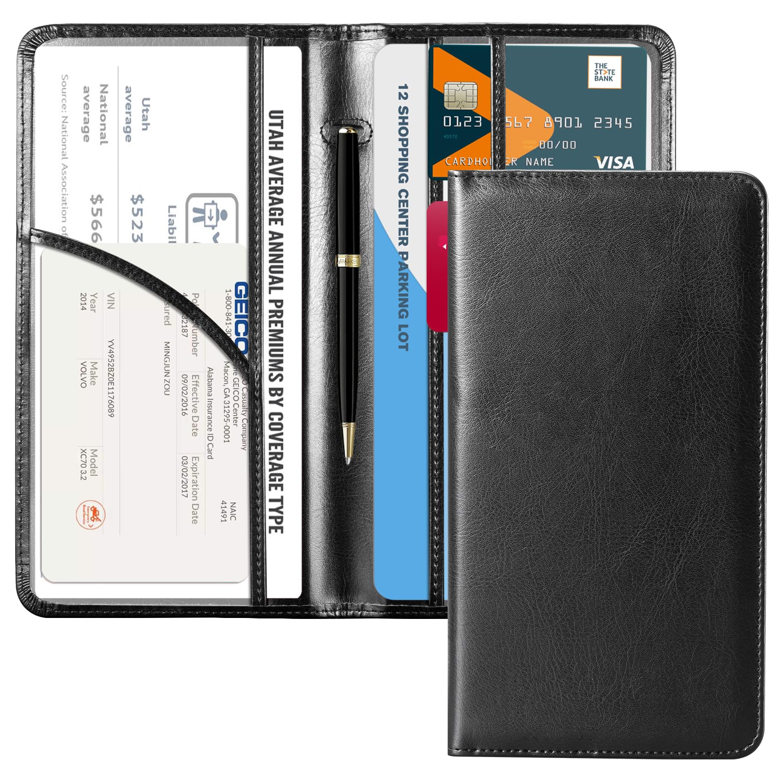 CoBak Car Registration and Insurance Holder | Vehicle Glove Box Organizer, Auto 