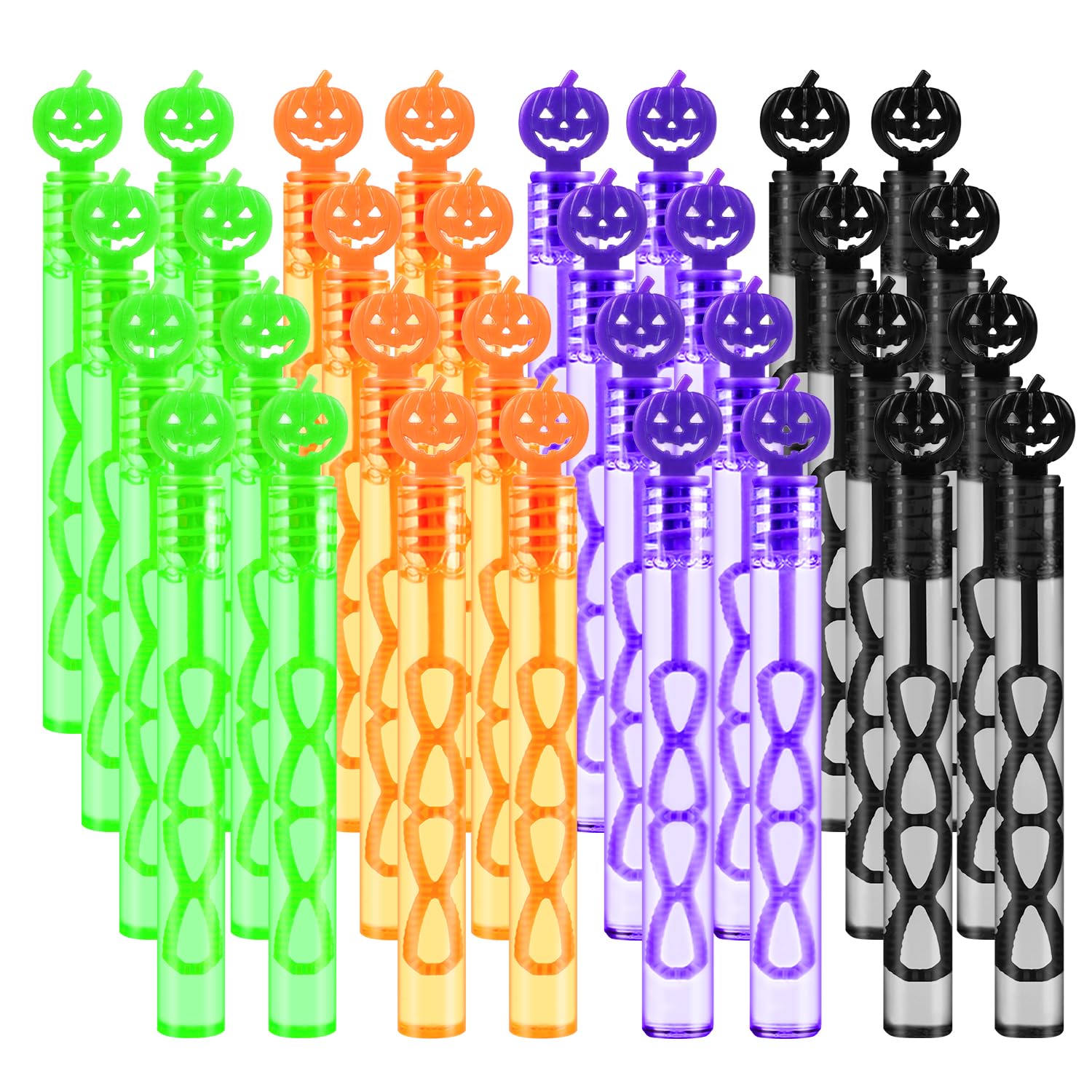 SULOLI 36 Pcs Halloween Bubble Wands, Halloween Pumpkin Mini Bubbles Bulk Toys P