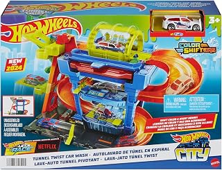 Hot Wheels City Wash Tunnel and 1 Car Set