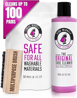 Shoe Cleaner Kit for Sneakers, Leather, Suede, Canvas & Washable Fabrics | Cleaning Solution for Whites, Mesh, Vinyl, Knit and Cloth. Gentle Saddle Soap Formula for Boots, Sandals, Hats and Bags