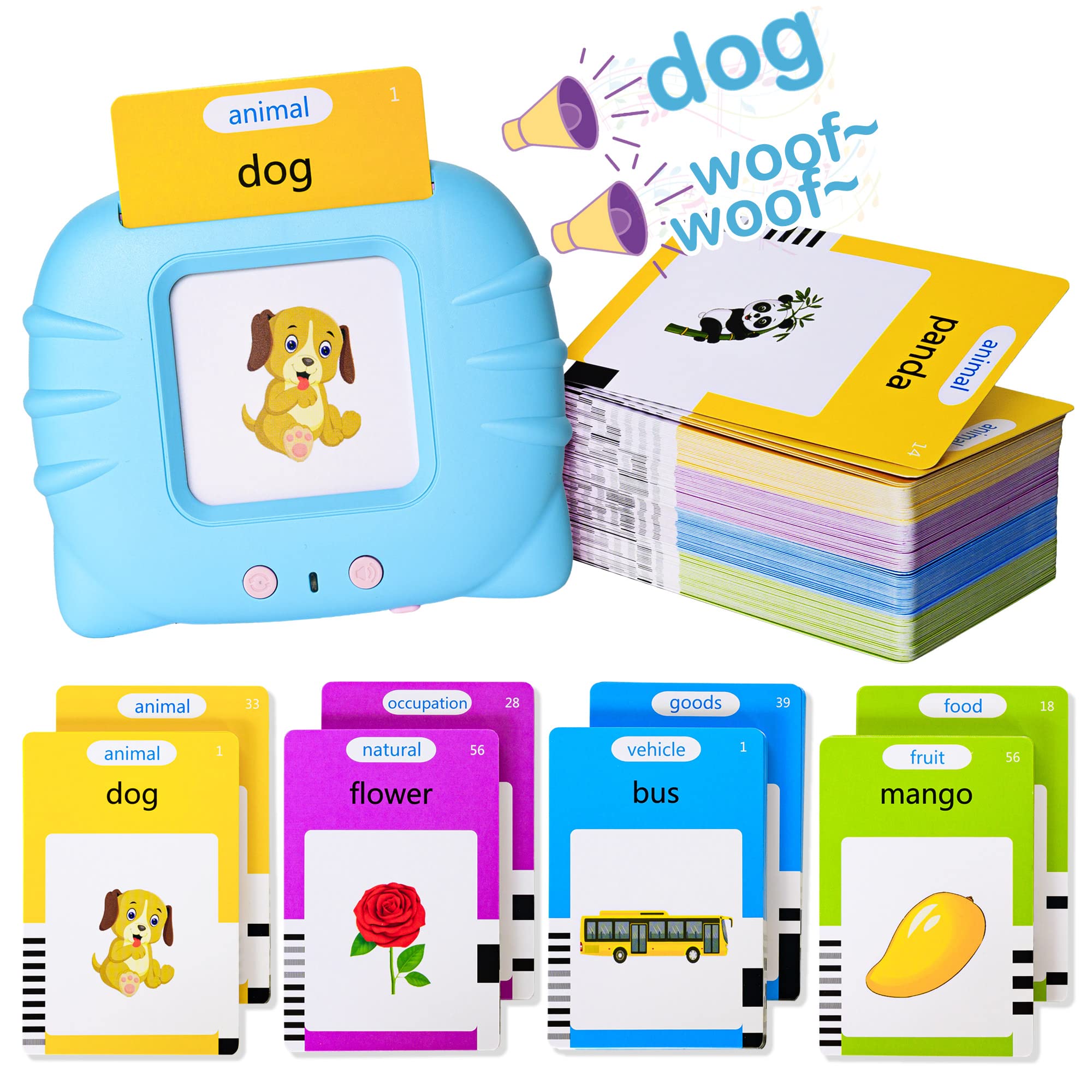 Talking Flash Cards Early Educational Toys for 3 4 5 6 Year Old Baby Boys Girls,