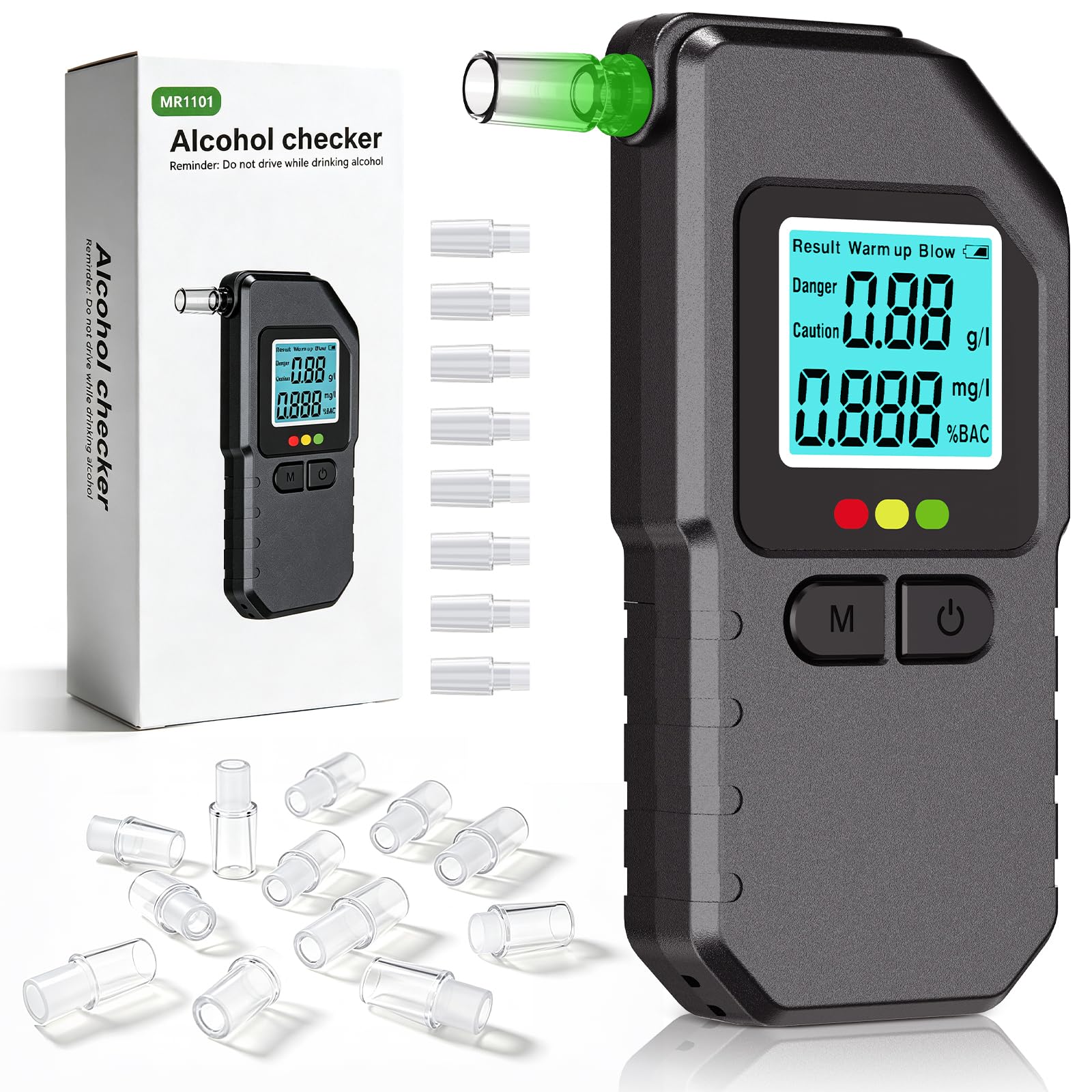 Alcohol Tester Breathalyzer Breathalysers, High Accurate Professional Breathalys