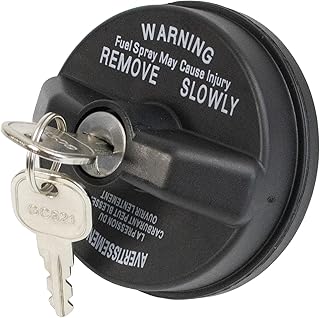 Xurkcinp Locking Gas Cap Fit for Jeep Dodge Chrysler Cherokee Challenger Charger Liberty Grand Cherokee Journey Ram 1500 2500 3500 Wrangler TJ LJ JK JKU JL JT Lock Fuel Tank Cap 05278655AB 5278655AB