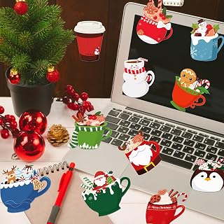 Christmas Coffee Cup Notepad Winter Memo Christmas Pad To Do List Christmas Notepad Set Study Work Decoration Christmas Party Favors (Cute) 12 Sets