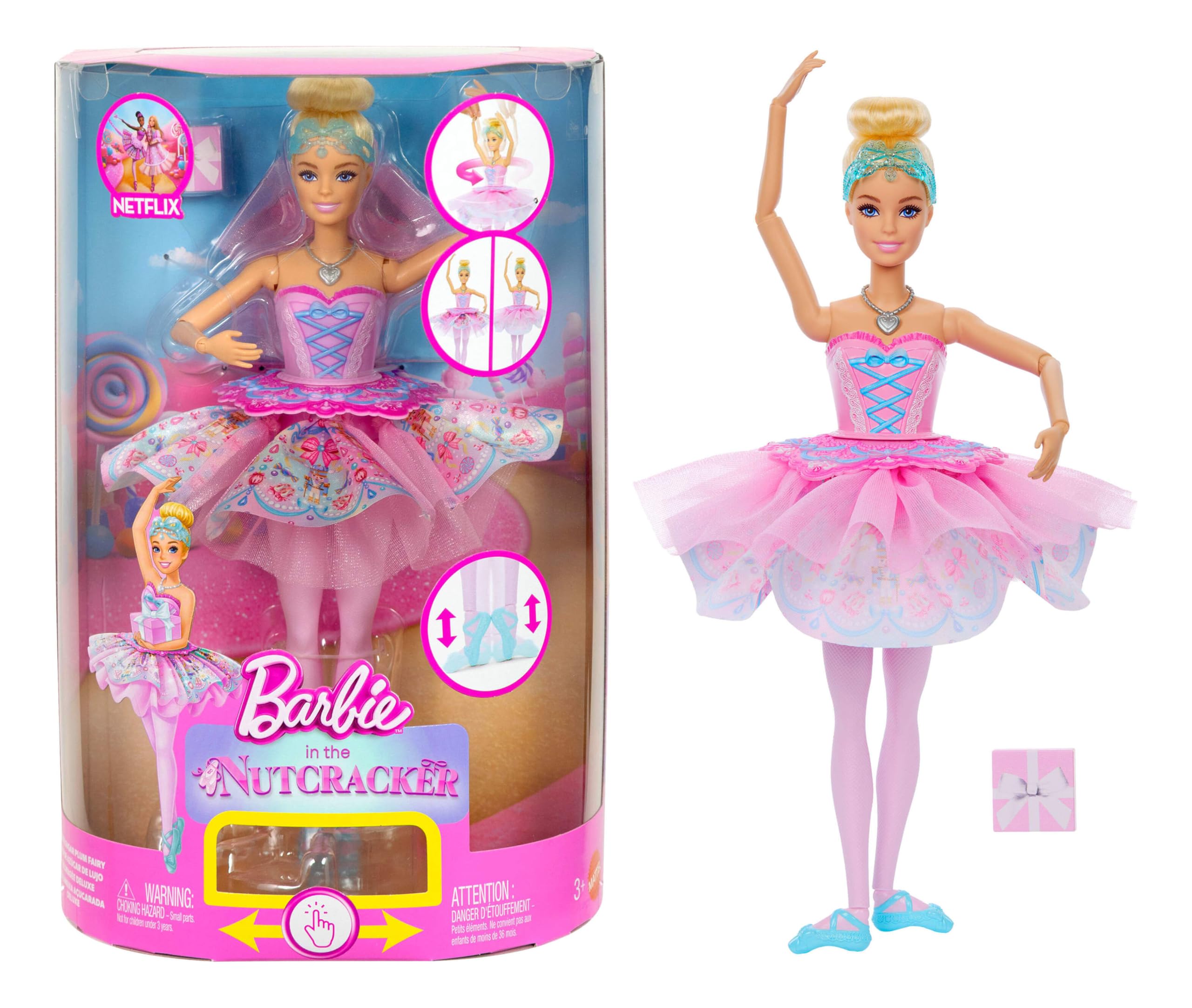 ​Barbie in the Nutcracker Clara Doll | Surprise Tutu Transformation Feature, Omb