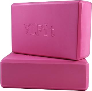 VLFit 2 Pieces Yoga Blocks – EVA Foam Support Block for Yoga, Pilates and Stretching