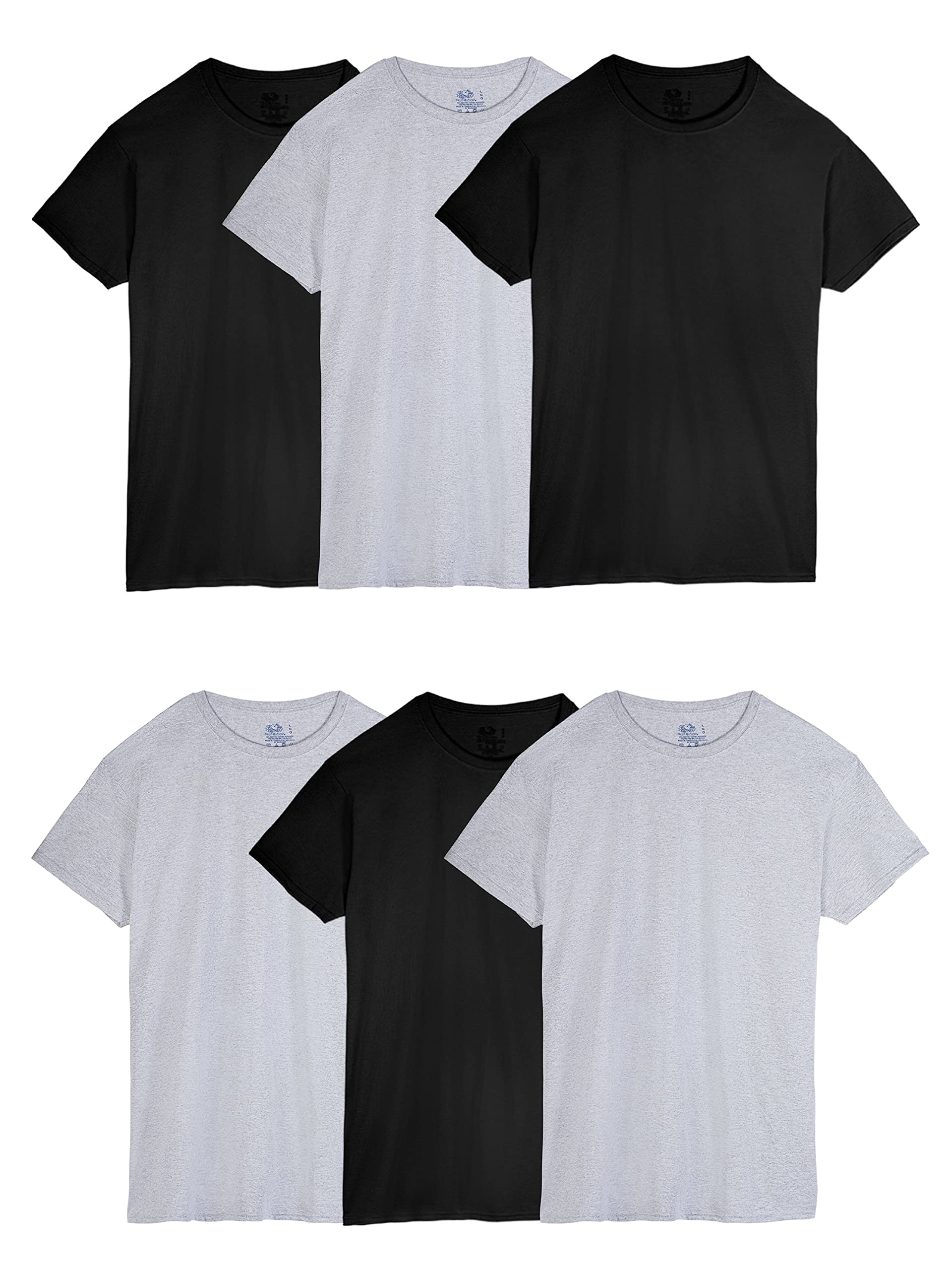Fruit of The Loom Men's Crew Tee Undershirts, Moisture Wicking & Tag Free, Also 