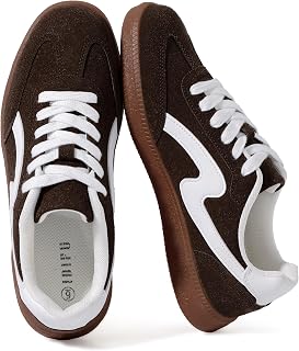 IDIFU Scarpe da ginnastica da donna, comode, carine, casual, da tennis, antiscivolo, in memory foam, leggere, alla moda, stile retrò