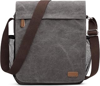 S-Zone Shoulder Bag, Men's, 15.6-inch Compatible, Messenger Bag, Canvas, One Shoulder, Large Capacity, Multi-functional, For School, Work, Travel, Horizontal