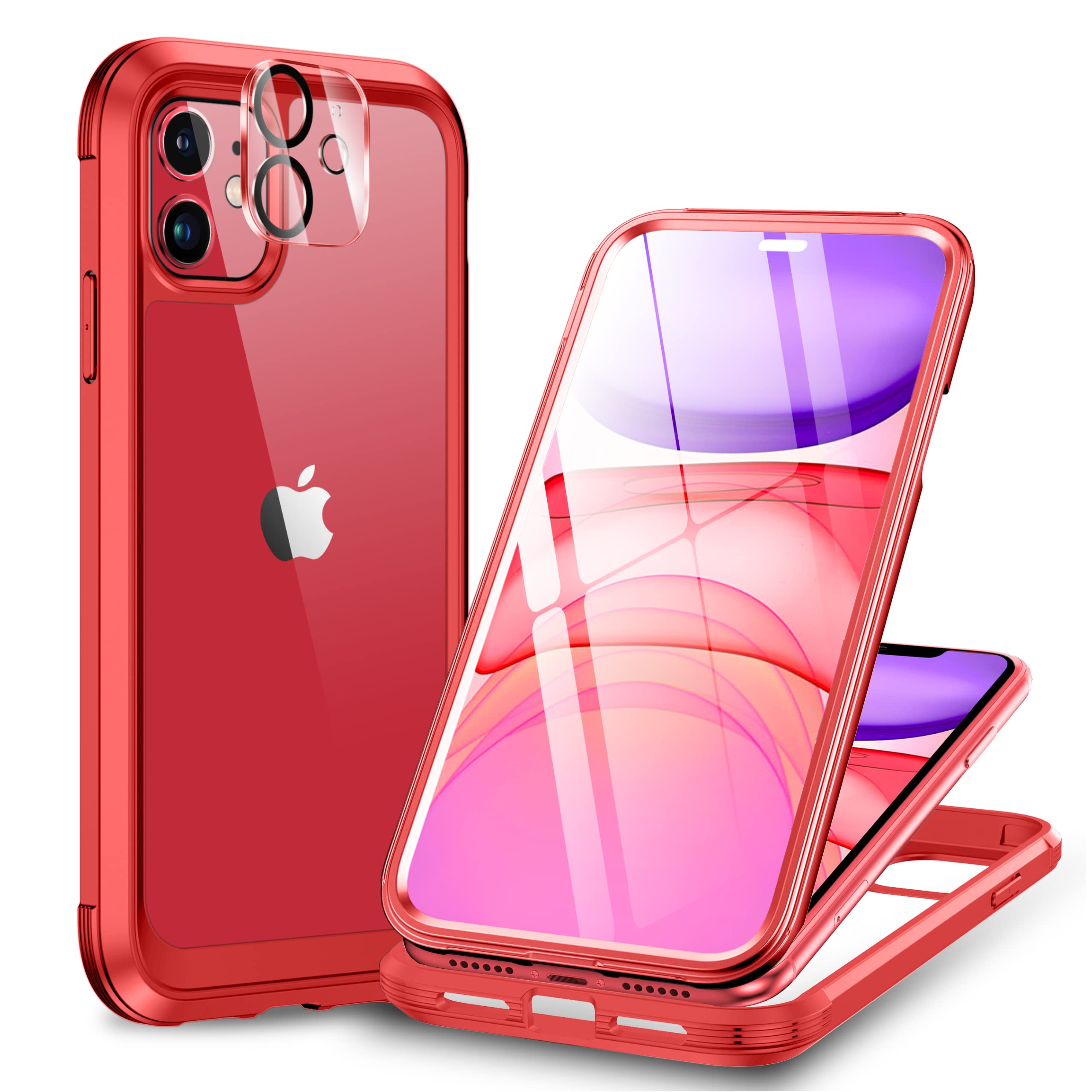 Miracase Glass Series for iPhone 11 Case 6.1 inch, Upgraded Full-Body Rugged Pho