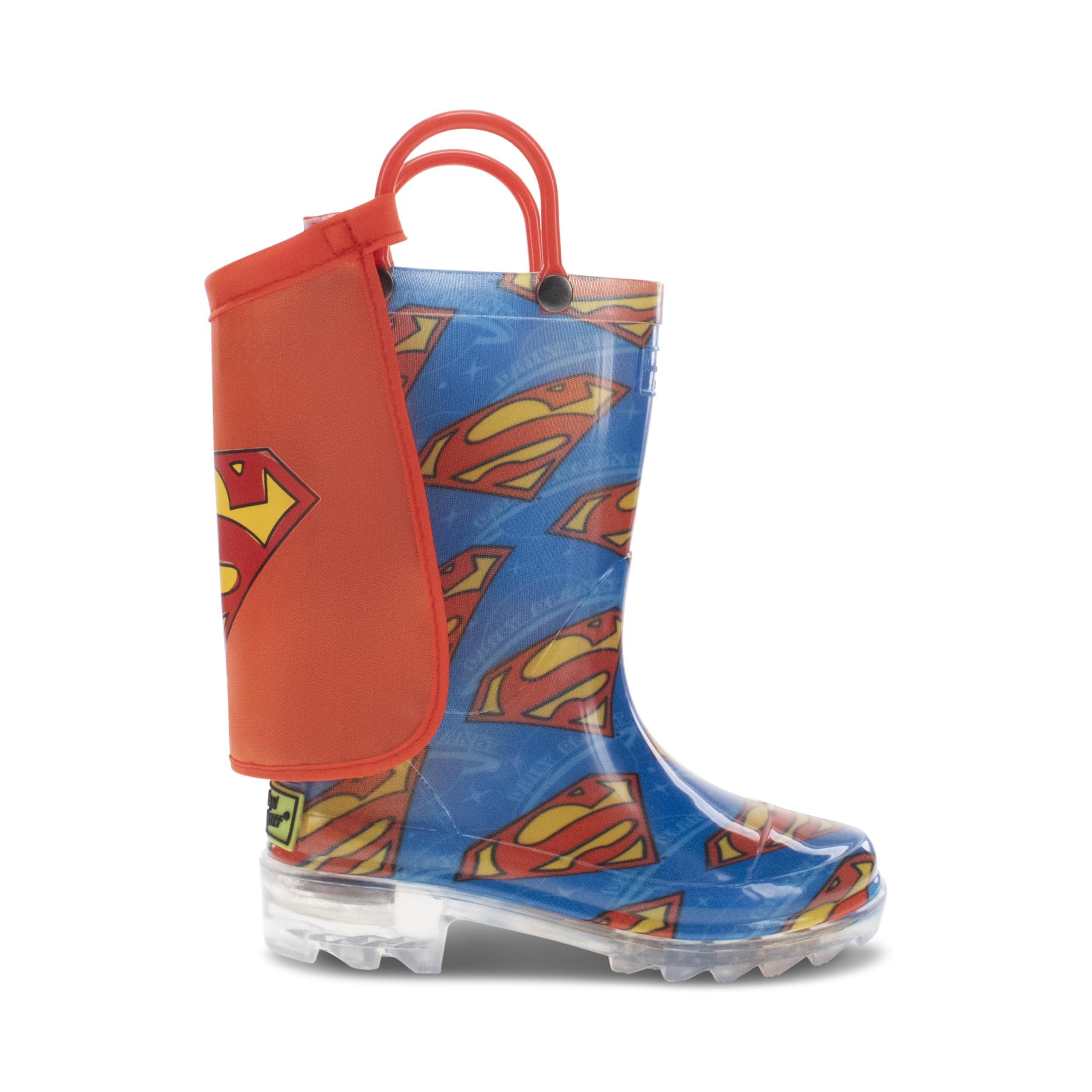 Western Chief Kids Lighted Waterproof Pull On Rain Boot for Boys and Girls