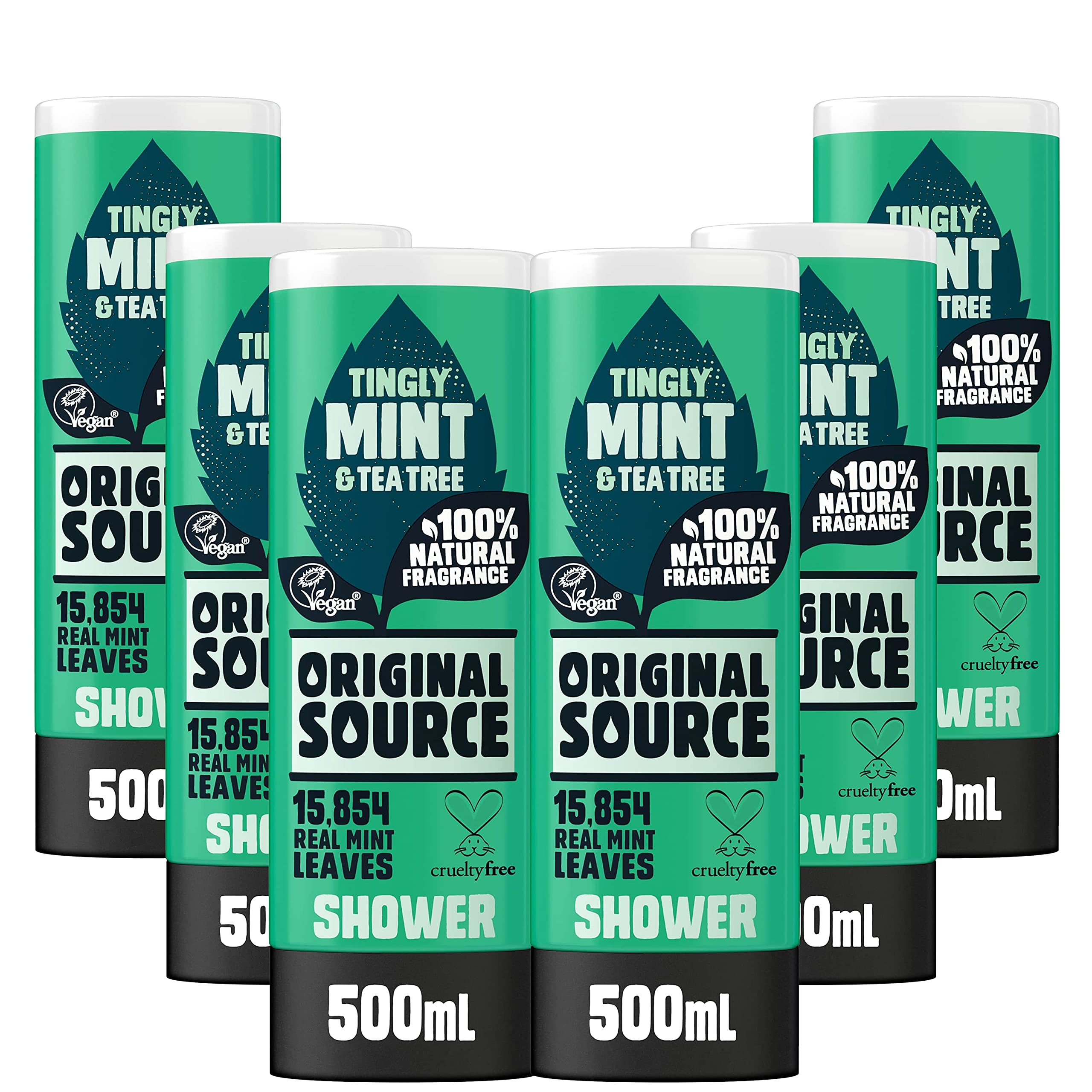 Original Source Mint & Tea Tree Shower Gel, 100 Percent Natural Fragrance, Vegan