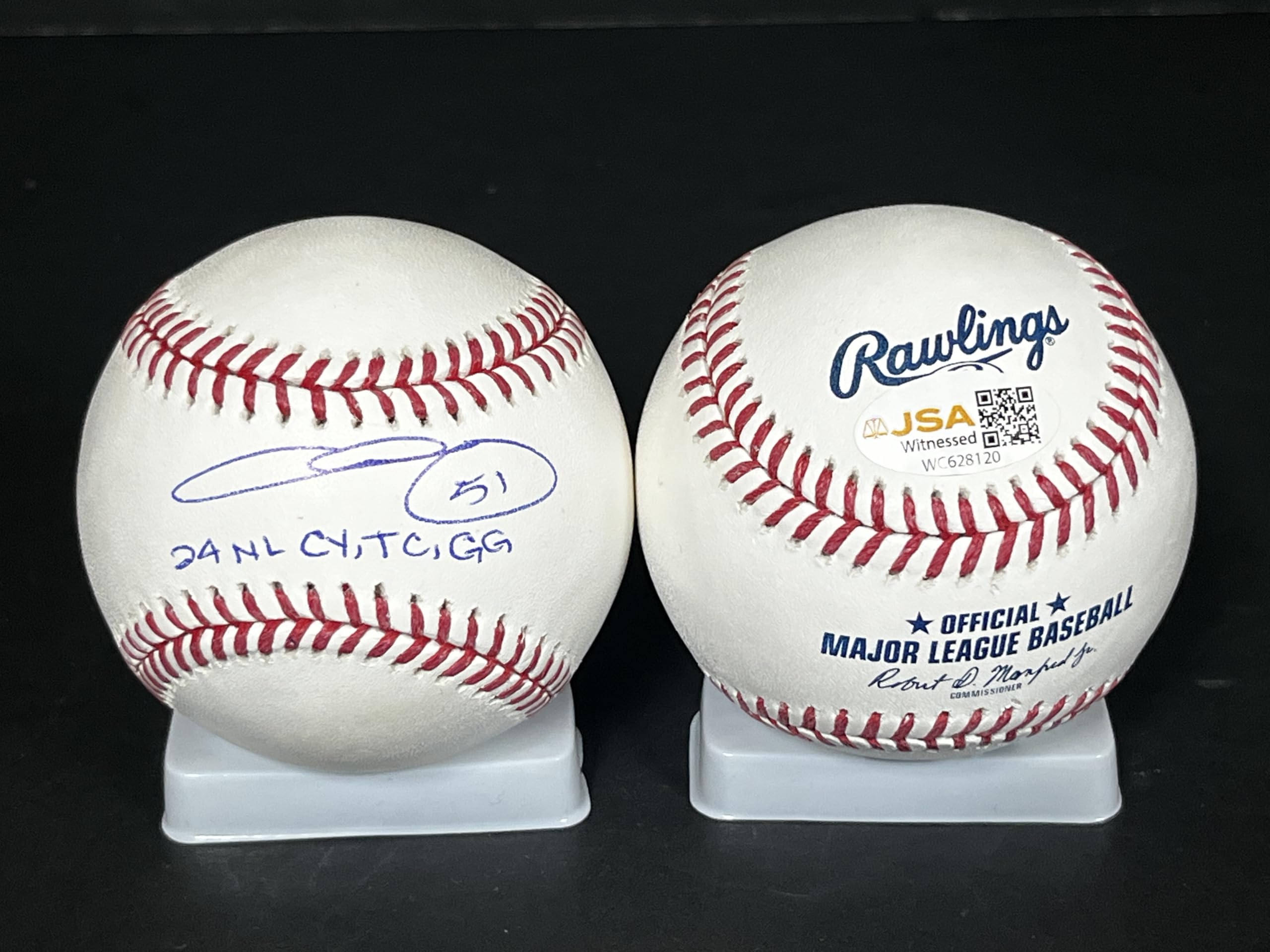 Chris Sale Atlanta Braves Autographed Signed Official League Baseball JSA Witnes
