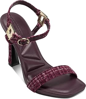 KARL LAGERFELD Cybil Evening Ankle Strap Dress Heel Sandals with Heels, Women
