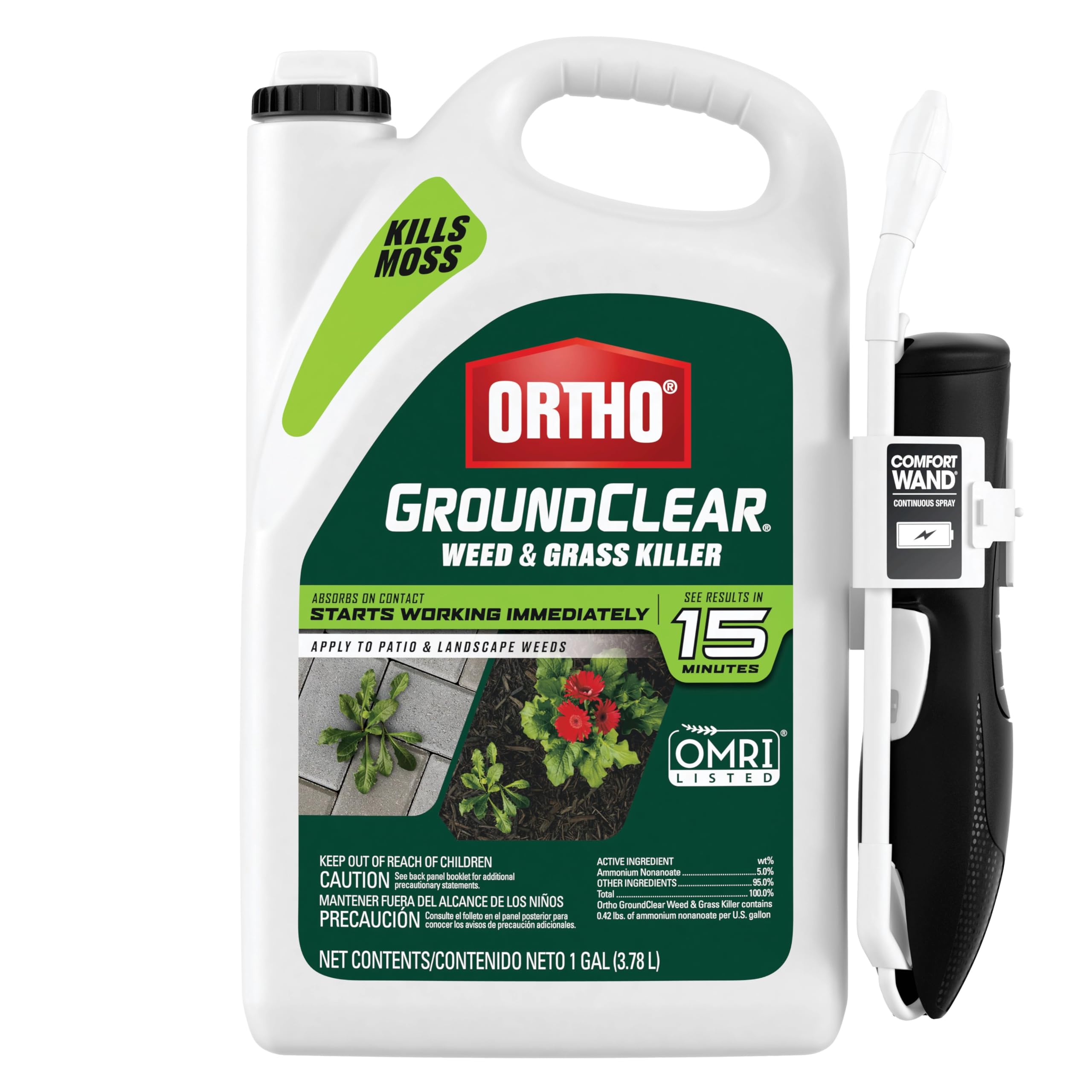Ortho GroundClear Weed & Grass Killer with Comfort Wand, 1 gal. | Kills Dandelio