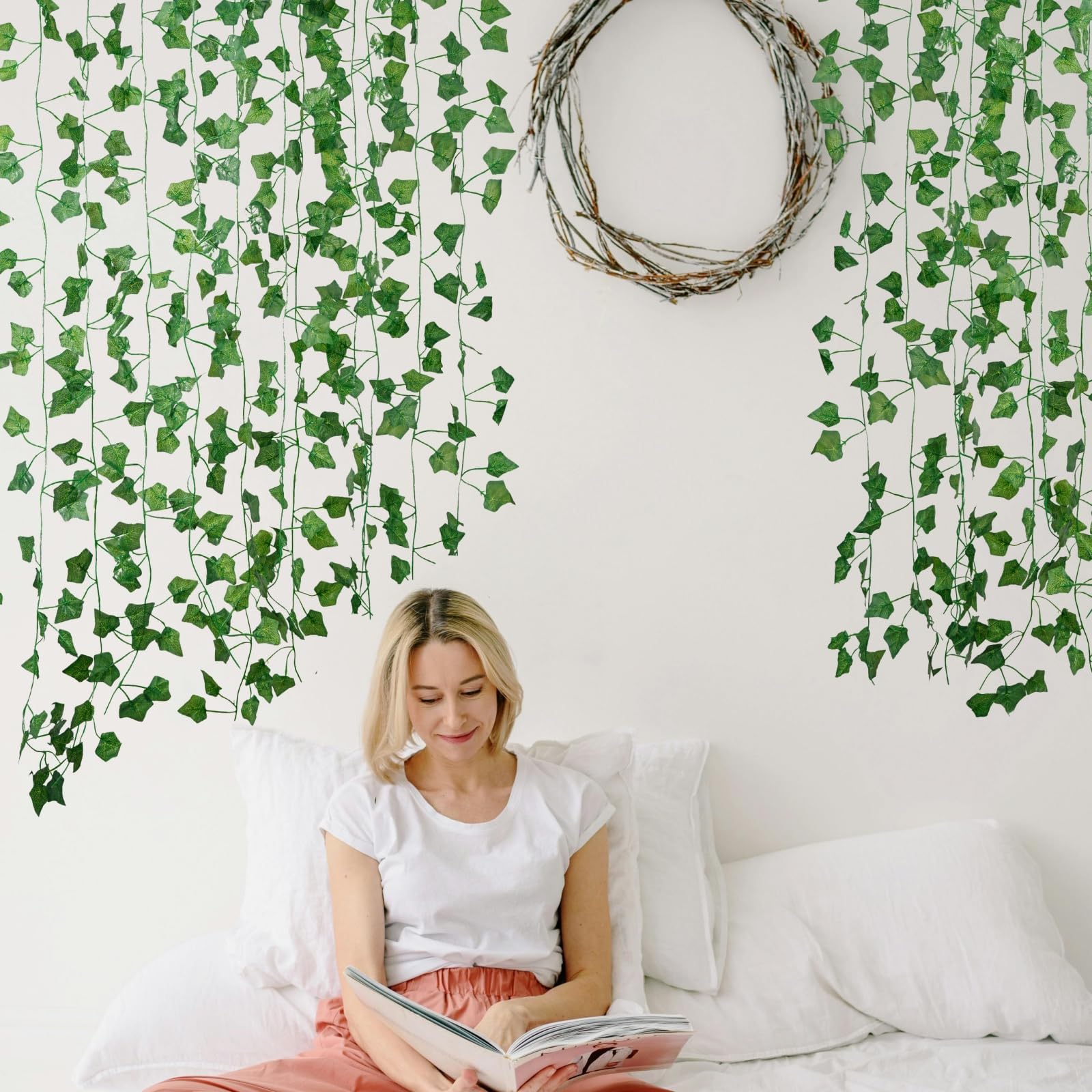 Fake Vines for Room Decor Artificial Plants Aesthetic Ivy Leaves Hanging Garland