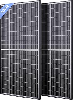 Callsun N-Type 16BB 400W Bifacial Solar Panel, 2Pcs 200 Watt Solar Panel for 12V/24V Systems, 25.6% High Efficiency, Dual-Module Parallel Anti-Shade Design, for RV Van Marine Home Rooftop Off-Grid