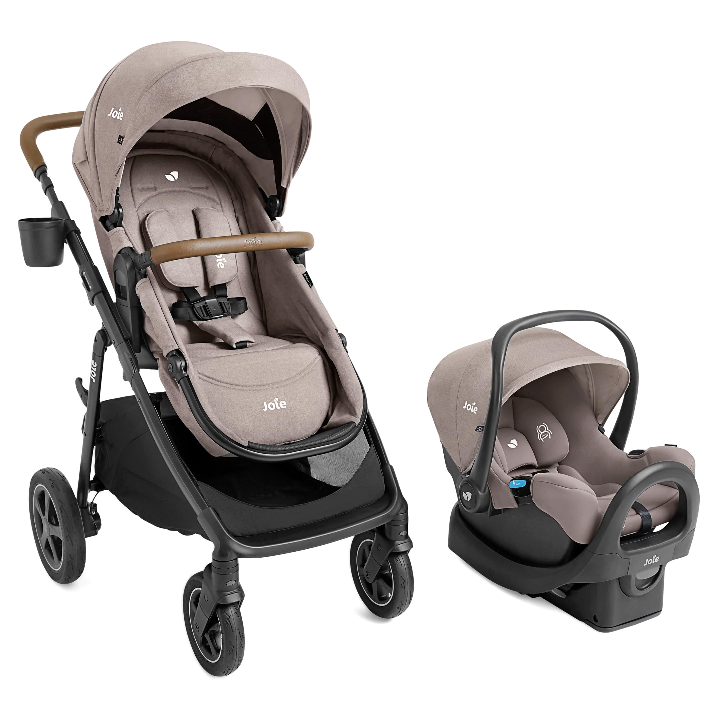 Joie Ginger DLX Pramette Stroller & Rue Infant Car Seat Travel System | Lightwei
