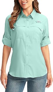 Pudolla Women's UPF 50+ UV Sun Protection Shirts Long Sleeve Fishing Hiking Shirt Cool Lightweight Travel Safari Shirts