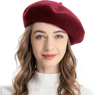 ZLYC French Style Classic Wool Beret Hat for Women