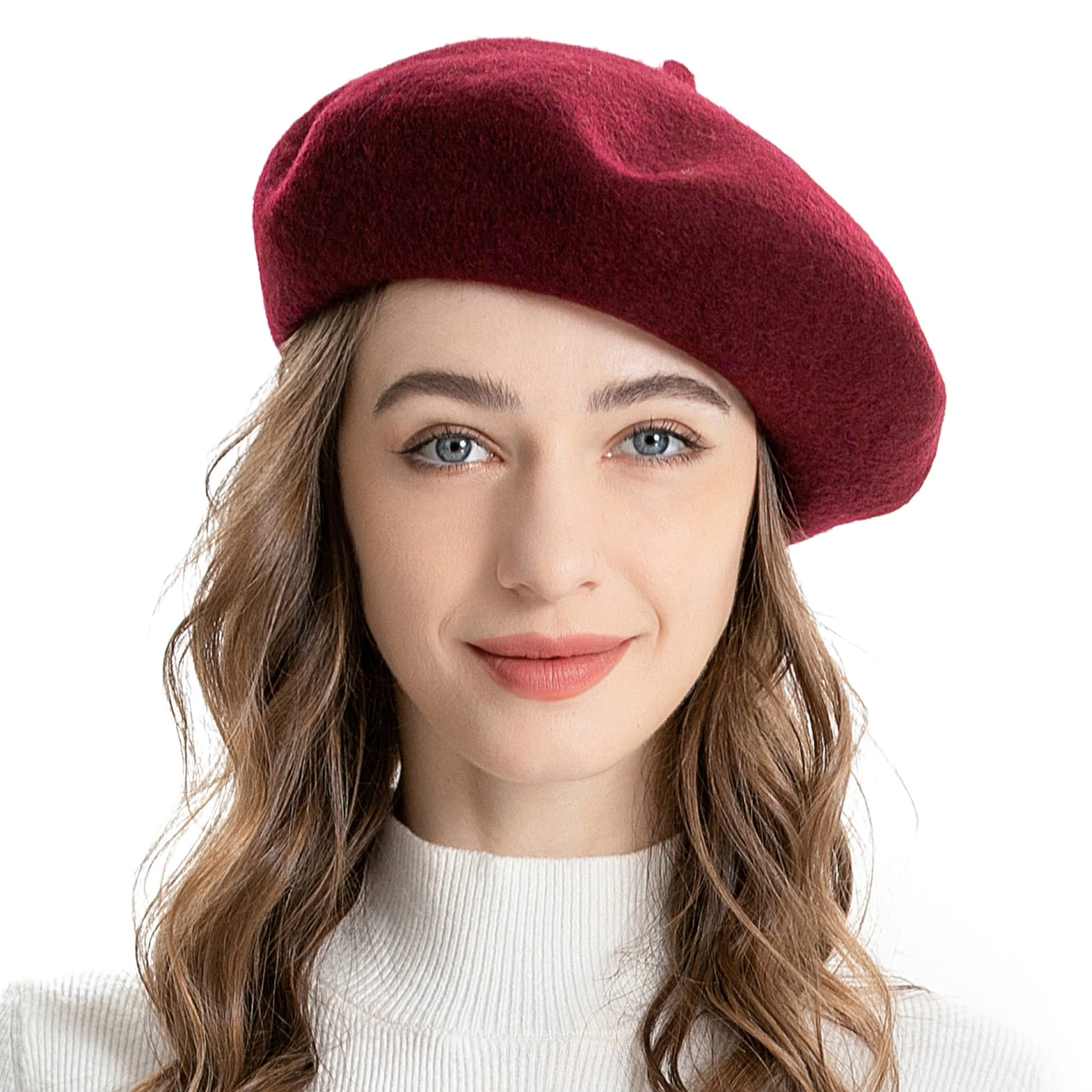 ZLYC French Style Classic Wool Beret Hat for Women