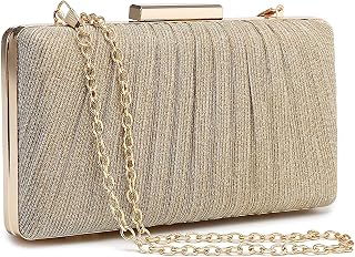 Clutch Purse for Women, Evening Bag with Removable Chain Strap