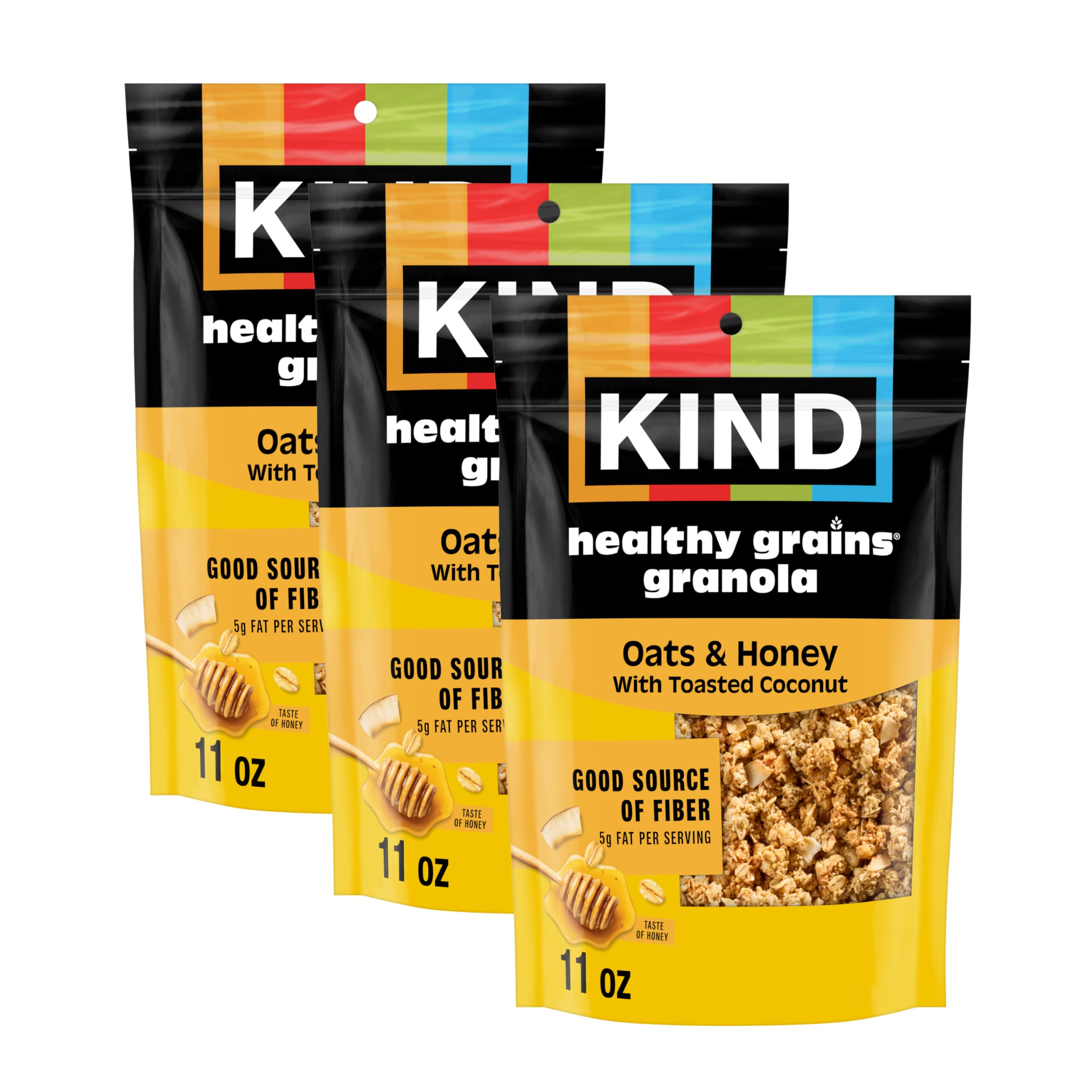 Kind Healthy Grains Granola, Oats & Honey Clusters with Toasted Coconut, Gluten 