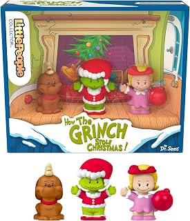 Little People Collector Dr. Seuss’s How the Grinch Stole Christmas | 3 Book Character Figures, Special Edition Collectable Set for Fans, Display Package (Amazon Exclusive)