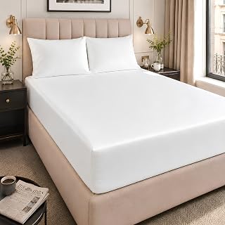 Sheet Story Bamboo Super King Fitted Sheet, Deep Pocket 41cm (16") - White
