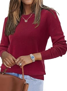 Arach&Cloz Women's Cashmere Blend Knitted Sweater Elegant Autumn Winter