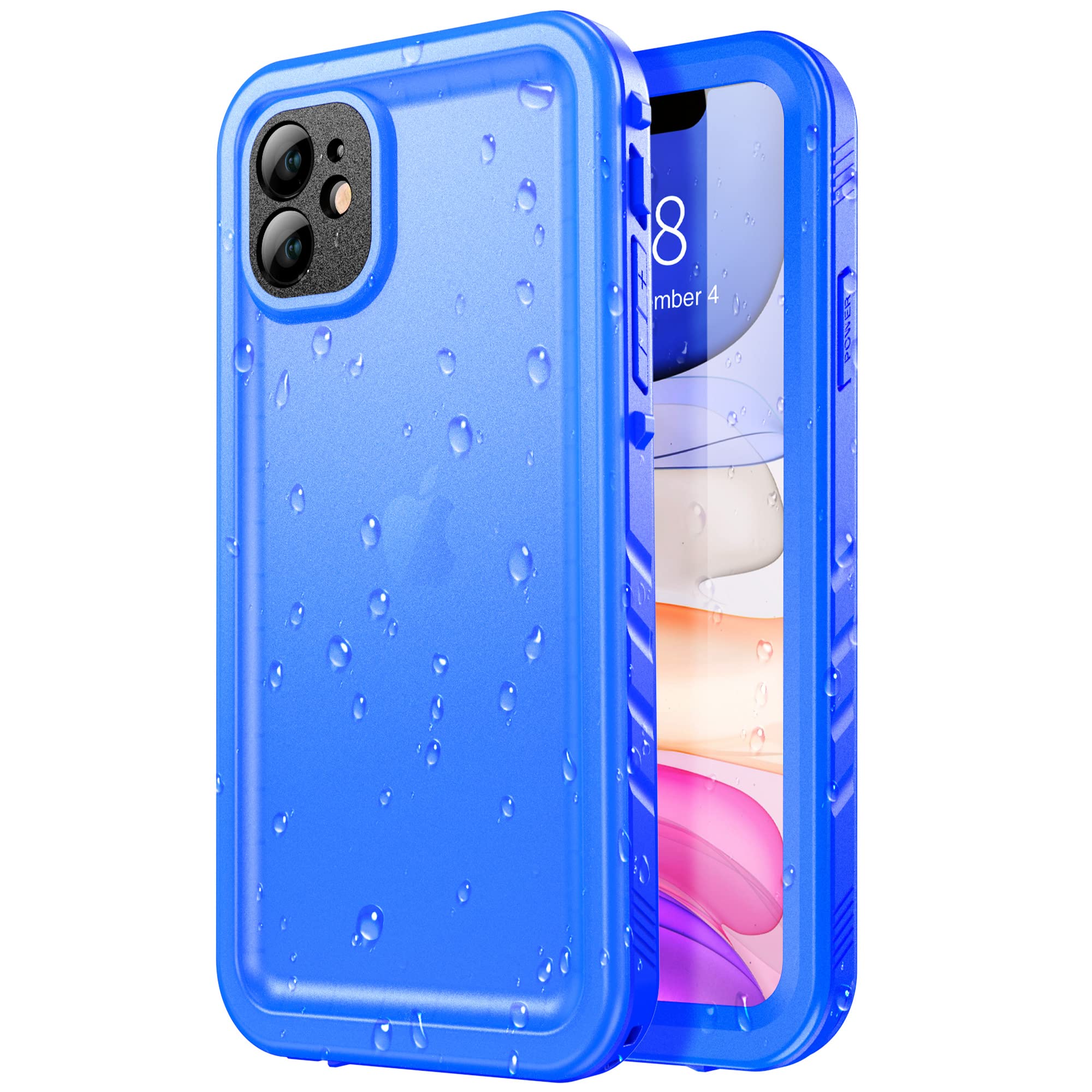 SPORTLINK for iPhone 11 Waterproof Case, IP68 Drop Proof Blue