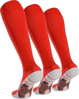 APTESOL Knee Length Football Socks (3/5 Pairs) for Kids Boys Adults Long Sports Socks EU 28-44 Breathable Cushion