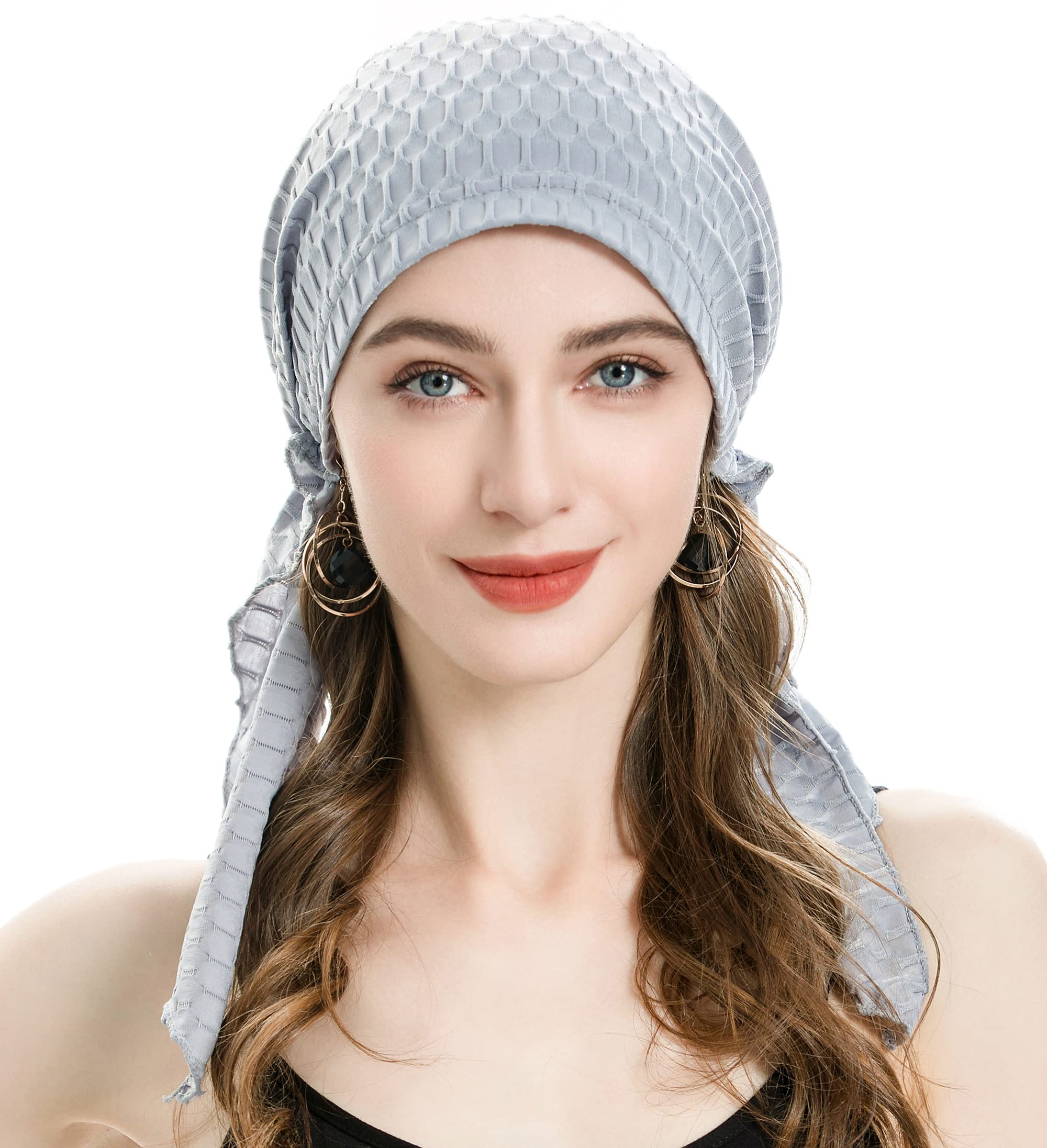 ZLYC Chemo Headwear Pre Tied Head Scarf Headwrap Beanie for Women