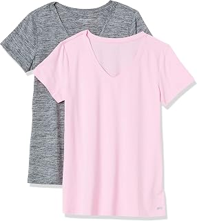 Amazon Essentials Women's Active Quick-Dry Tech-Stretch Short-Sleeve Sports, Gym And Workout Running Tops, Multipacks