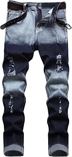 Men's Ripped Jeans Slim Fit Stretch Jeans Distressed Fashion Comfort Pants