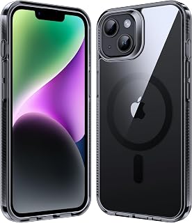 Supdeal Transparent Magnetic Case for iPhone 13/14, Black