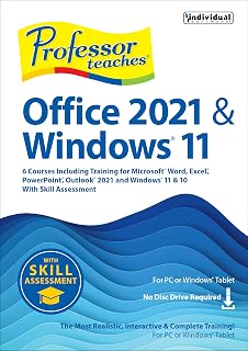 Professor Teaches Office 2021 & Windows 11 with Skill Assessment [PC Online code]