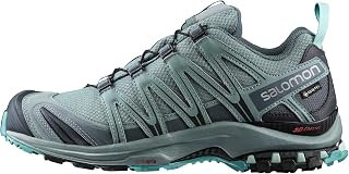 Salomon XA PRO 3D V7 Women's Waterproof Gore-Tex Trail Running Shoe, Bright Blue Slate Blue Crown Yellow, 25.5 cm