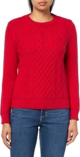 Nautica Long Sleeve Anchor Crewneck Sweater Pullover Donna (Pacco da 1)