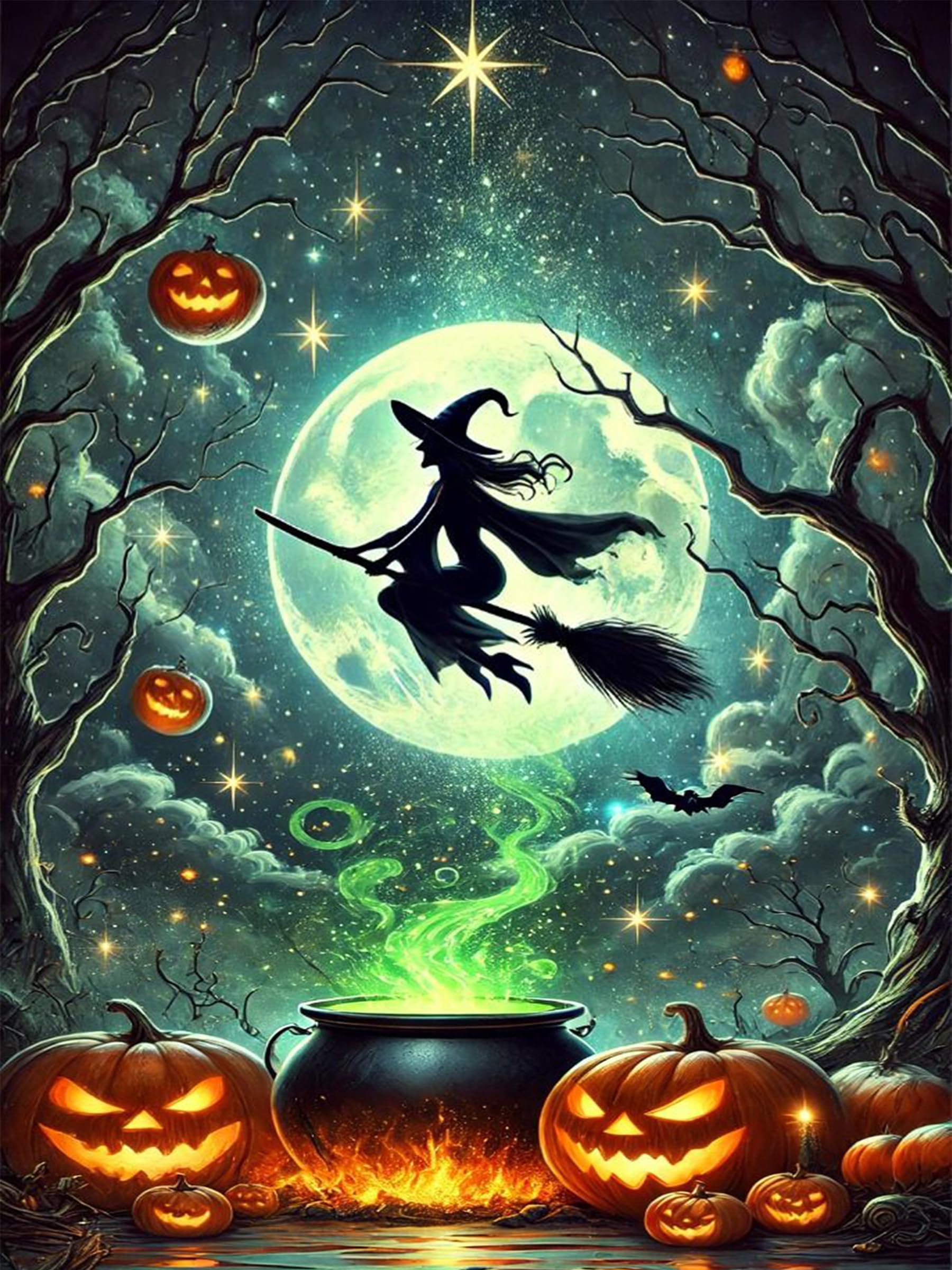 Axquilon Halloween Diamond Art Kits for Adults 12x16 inch