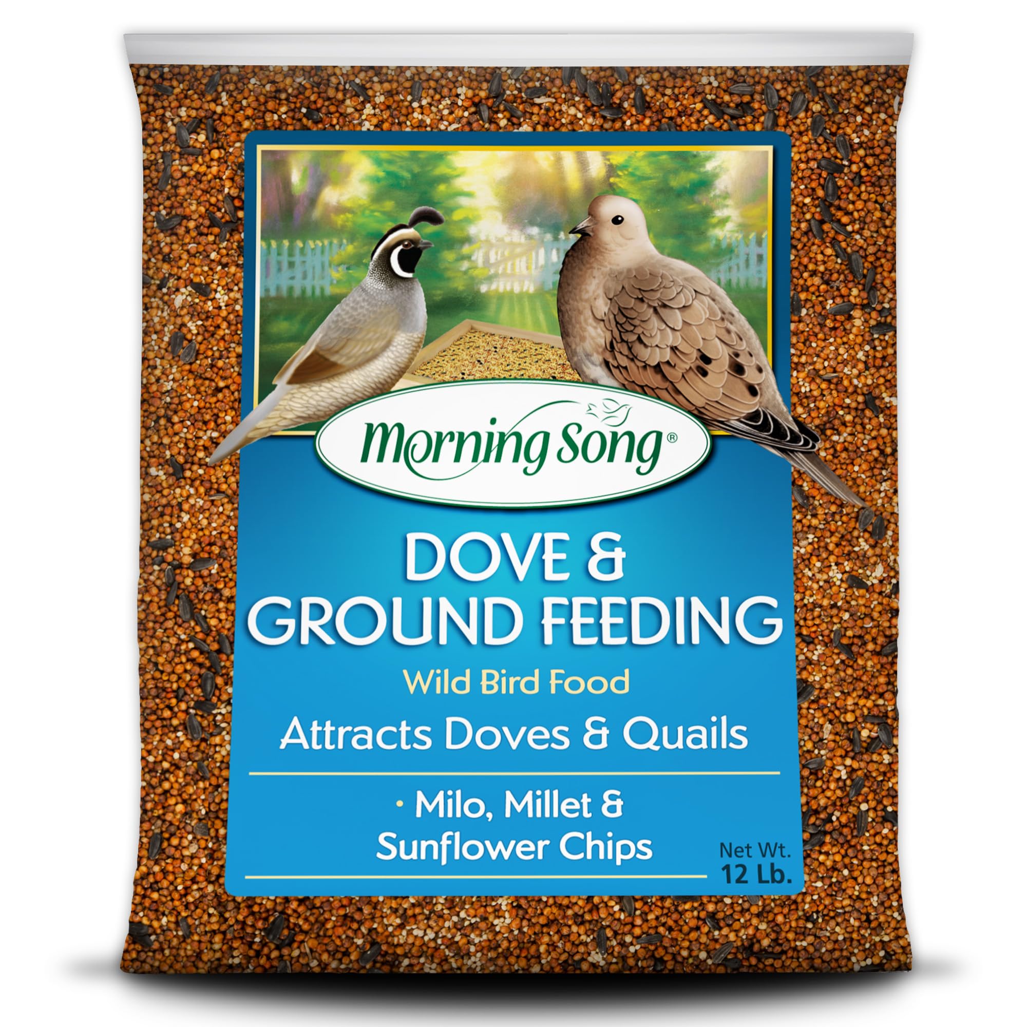 Morning Song Dove & Ground Feeding Wild Bird Seed, 12 lb | Dove, Quail & Pigeon 