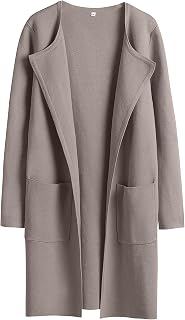 ANRABESS Womens Cardigan Sweater Open Front Knit Long Coatigan Dressy Casual Jacket Coat 2025 Fall Outfits Classy Clothes