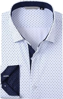 Alex Vando Men's Printed Dress Shirts Long Sleeve Regular Fit Button Down Shirt
