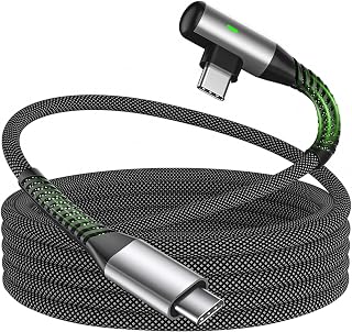 USB C Cable 10FT 240W Right Angle C to C Fast Charging Cable,Black