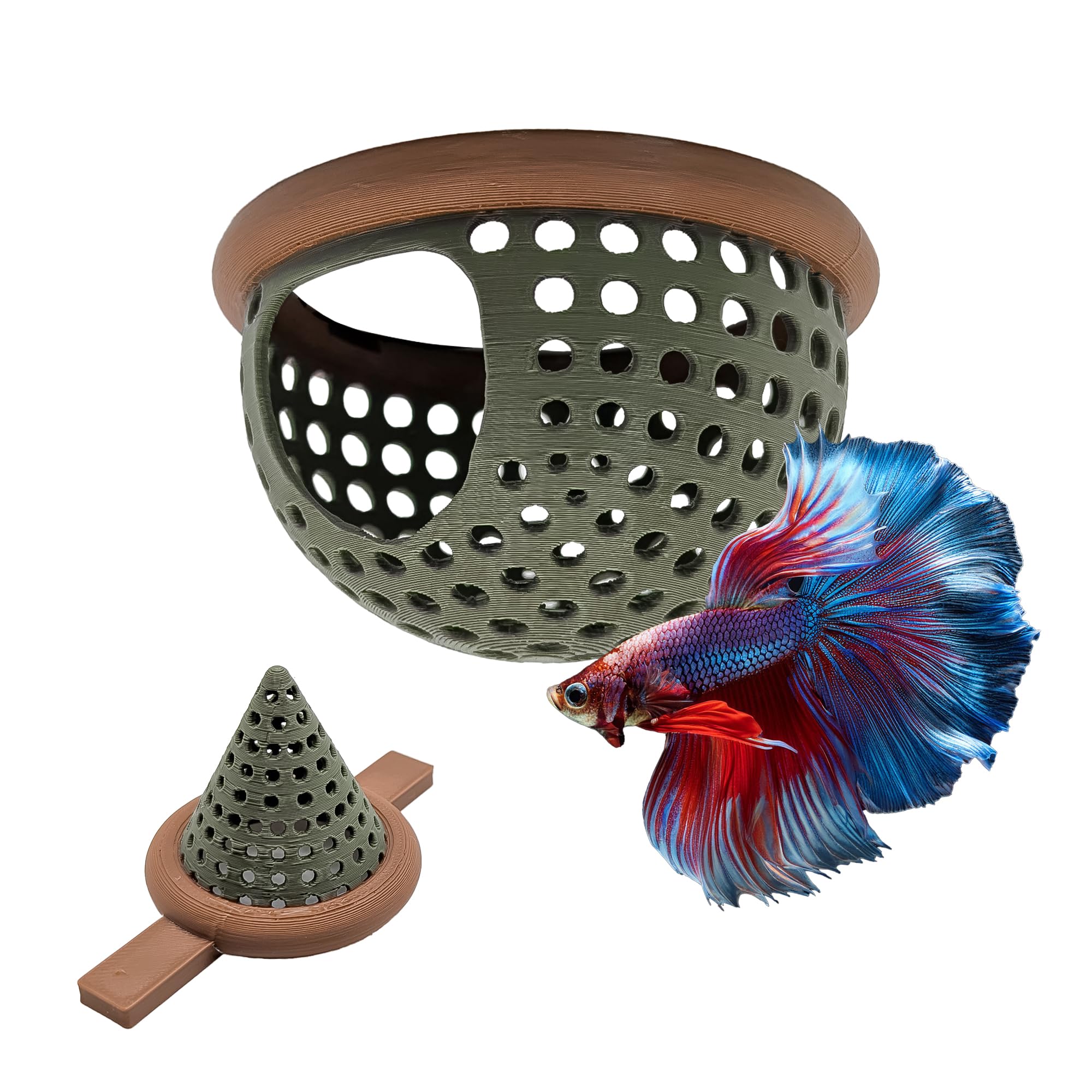 Blubber Cove BettaPod Betta Hammock & Floating Hide with Feeder Insert | Betta C
