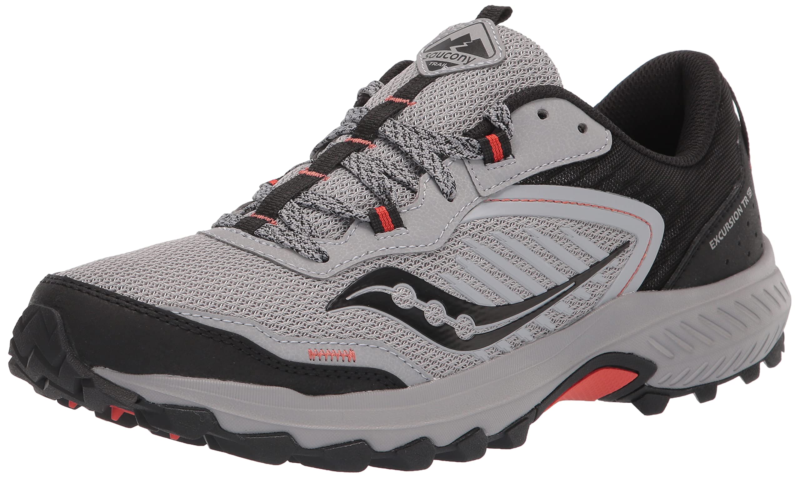 Saucony Men's Excursion Tr15 Trail Running Shoe, Alloy/Scarlet, 10 M US